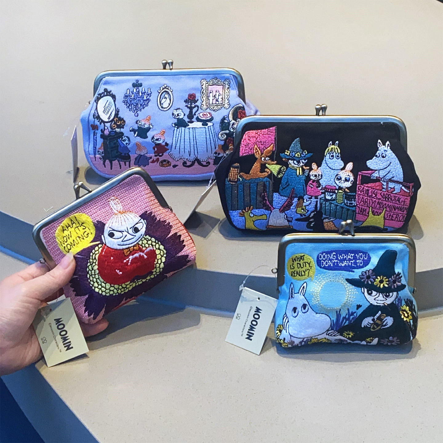 日系卡通姆明亚美刺绣口金包便携手拿包零钱口红证件包可爱夹子包,箱包皮具/热销女包/男包,手拿包,淘宝优惠券,粉丝福利购,淘宝优惠卷