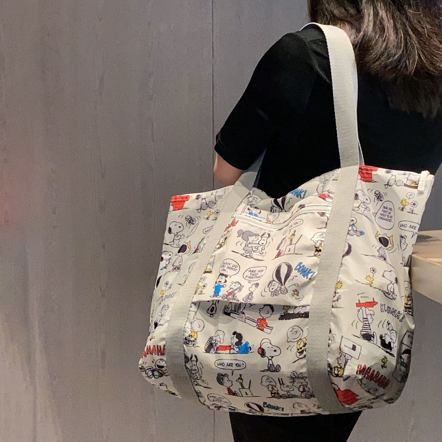 日系可爱狗狗卡通印花购物袋