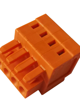 德国正品MCS孔型4极电线连接器734-204接线端子4p橙色间距3.81mm