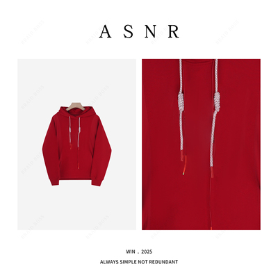 BRAID｜衣长58 26年早春新款 刺绣红色新年连帽卫衣 5210A