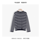 上衣 BRAID｜新品 圆领条纹长袖 B78