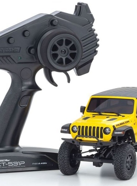 KYOSHO京商Mini-Z 4x4 像真攀爬吉普遥控车Jeep 牧马人黄色32521Y