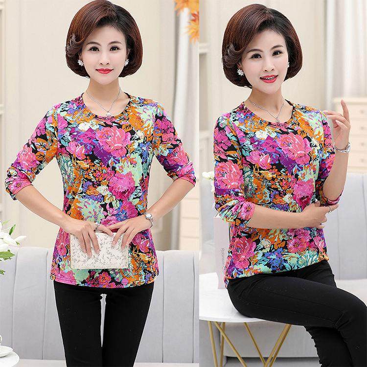 妈妈春秋打底衫 40-50岁中老年女装 宽松大码中长款长袖t恤上衣新在类目 女装/女士精品, 中老年女装中 - 来自Buy2taobao.com提供专业的淘宝代购服务