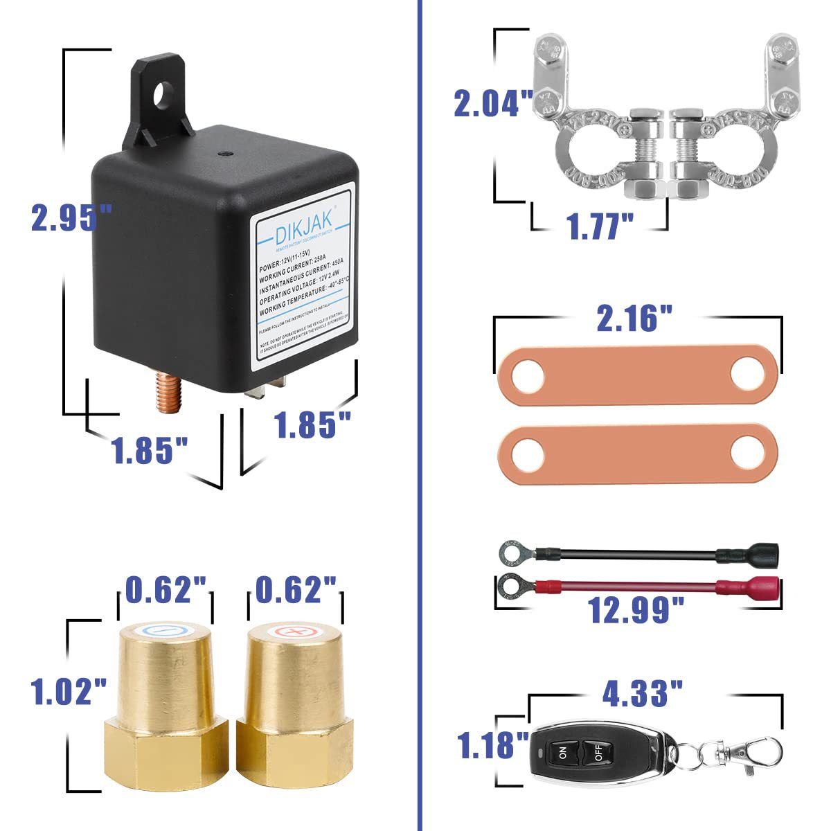 遥控电池断开开关12V200A 汽车杀死开关防盗遥控隔离器