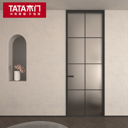 TATA木门铝合金卫生间门玻璃房门折叠门室内门推拉门移门LB106P