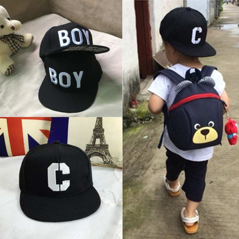 儿童街舞嘻哈棒球帽子男童女童男孩宝宝韩版时尚潮小孩百搭鸭舌帽