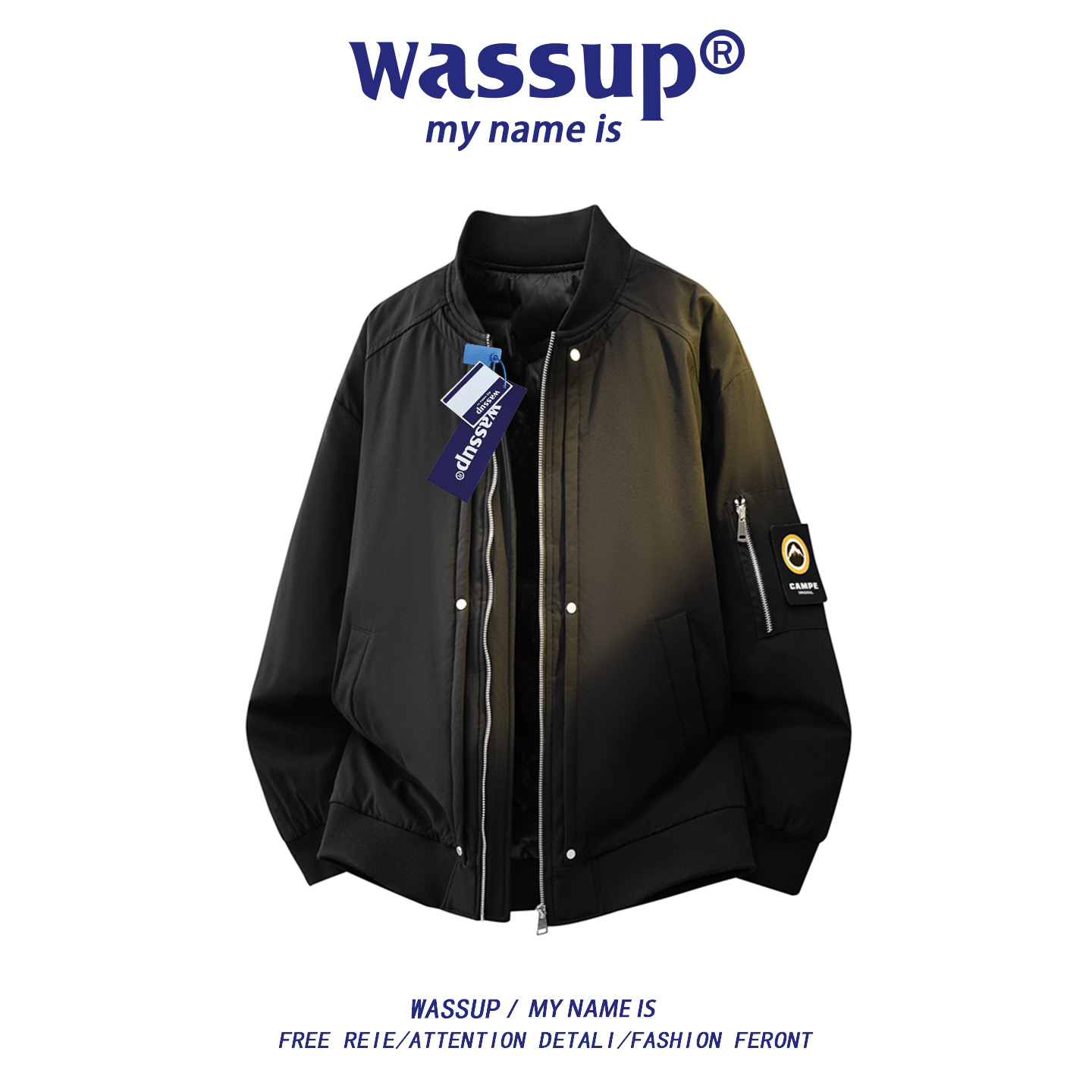 wassup美式飞行员夹克羽绒服