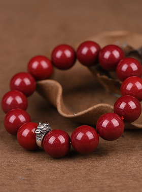 朱砂手串纯银十二生肖手链