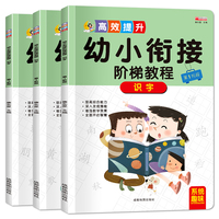 幼儿识字书 幼小衔接阶梯教程 看图快速认字教材 幼儿园大班升一年级学前幼儿阅读与识字书启蒙早教书全套3册2-3-4-5-6-7岁宝宝