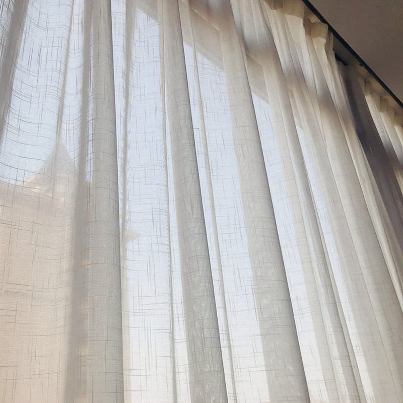 【朦胧】点睛定制唯美简约纯白色麻纱窗纱性价比十字麻纱料透光,居家布艺,定制窗帘,淘宝优惠券,粉丝福利购,淘宝优惠卷