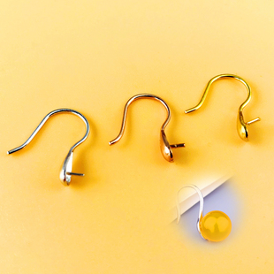 DIY手工制作珍珠耳钩高跟鞋耳环空托配件925纯银耳饰挂钩耳坠托盘