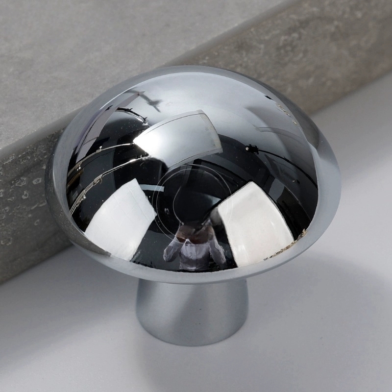 可爱银色小蘑菇拉手锌合金耐腐蚀