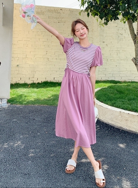 现货！现货！现货！韩系时尚条纹连衣裙女2C212-G91-P125-K178