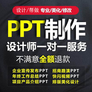 帮做ppt制作模板设计H5美化修改排版课件快闪视频动画希沃白板