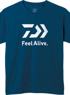 DAIWA达亿瓦春夏DE-9522 防晒钓鱼短袖T恤圆领休闲上衣