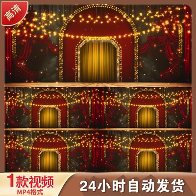 复古怀旧百乐门夜总会老上海滩演出LED舞台背景视频剪辑素材