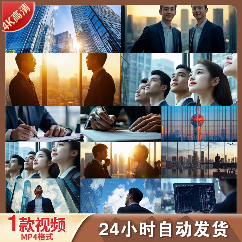 高清高端商务合作洽谈成功握手签约仪式企业宣传广告背景视频素材