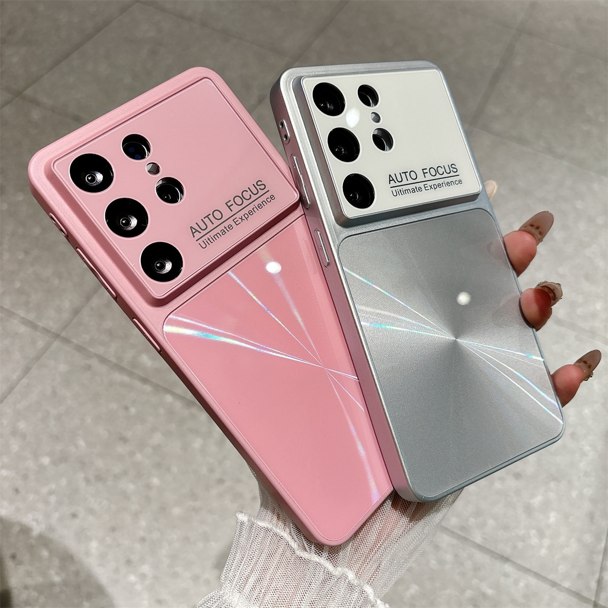 适用于三星S26Ultra手机壳大视窗CD纹磨砂轻奢S25Ultra硬S24Ultra全包防摔保护套