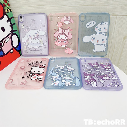 适用于iPadMini7平板保护套糖果色气囊可爱卡通Mini6/5/4透明Pro11寸全包防摔Air6/5/4软iPad10/9/8/7保护套