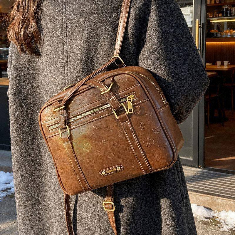 通勤大容量后背包高级花包包多用2026压时尚质感单肩包新款女双肩