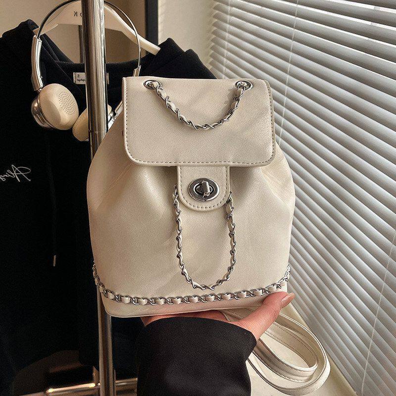 超火女链条精致双肩包时尚小2026迷你百搭书包新款通勤春季后背包