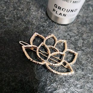 韩版 合金莲花造型复古成熟女神性感百搭心似莲花开造型发卡 爆款