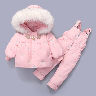 女童羽绒服套装两件套婴儿幼儿新款加厚小童儿童宝宝婴儿外套冬装