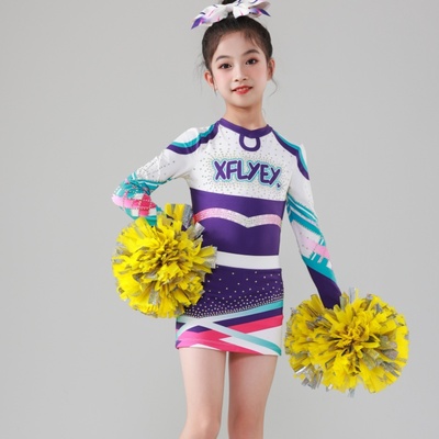 儿童专业啦啦操啦啦队比赛演出服中小学生健身操竞技运动会体操服
