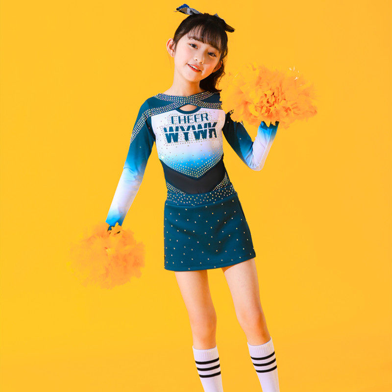 啦啦操女儿童演出服团体啦啦队健美表演服比赛训练套装校园运动会