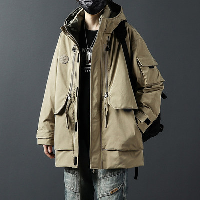 2025年新款工装羽绒服男士中长款