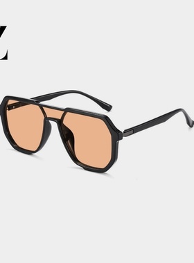 GM大脸显瘦双梁眼镜框浅色墨镜