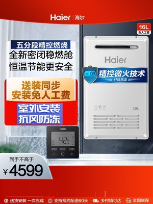 海尔防雨防冻室外机燃气热水器
