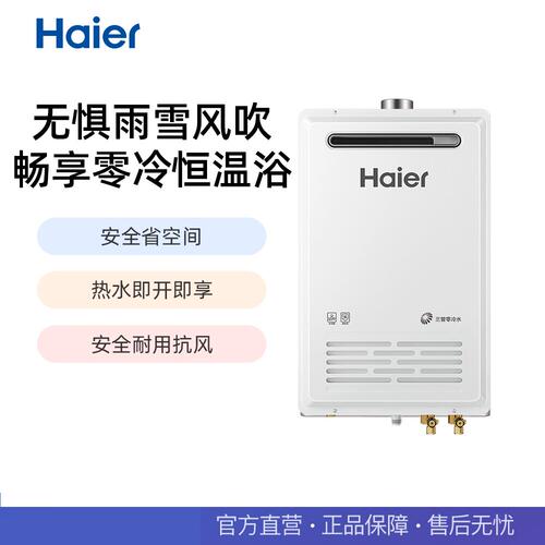 Haier/海尔 JSW31-16KW5PlusFU1燃气热水器室外机16升零冷水恒温