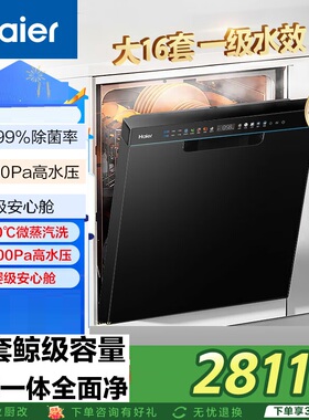 Haier/海尔 EYBW1658GHU1嵌入式洗碗机W30Max洗消一体16套分区洗