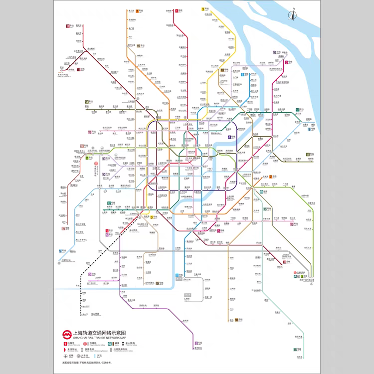 上海市地铁轨道交通地图电子版设计素材文件