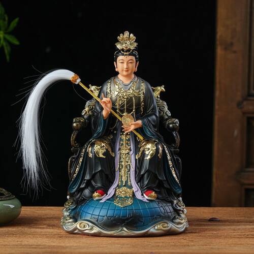 九龙地母神像供奉家用树脂佛像地姥元君摆设后土娘娘大地之母摆件