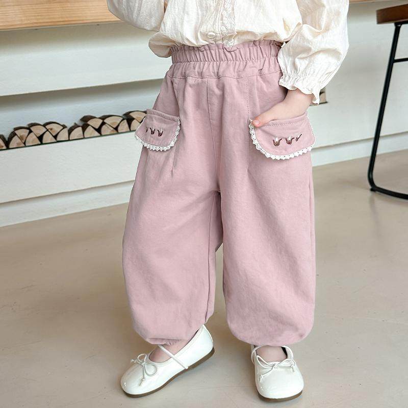 女童春装百搭洋气束脚裤长裤