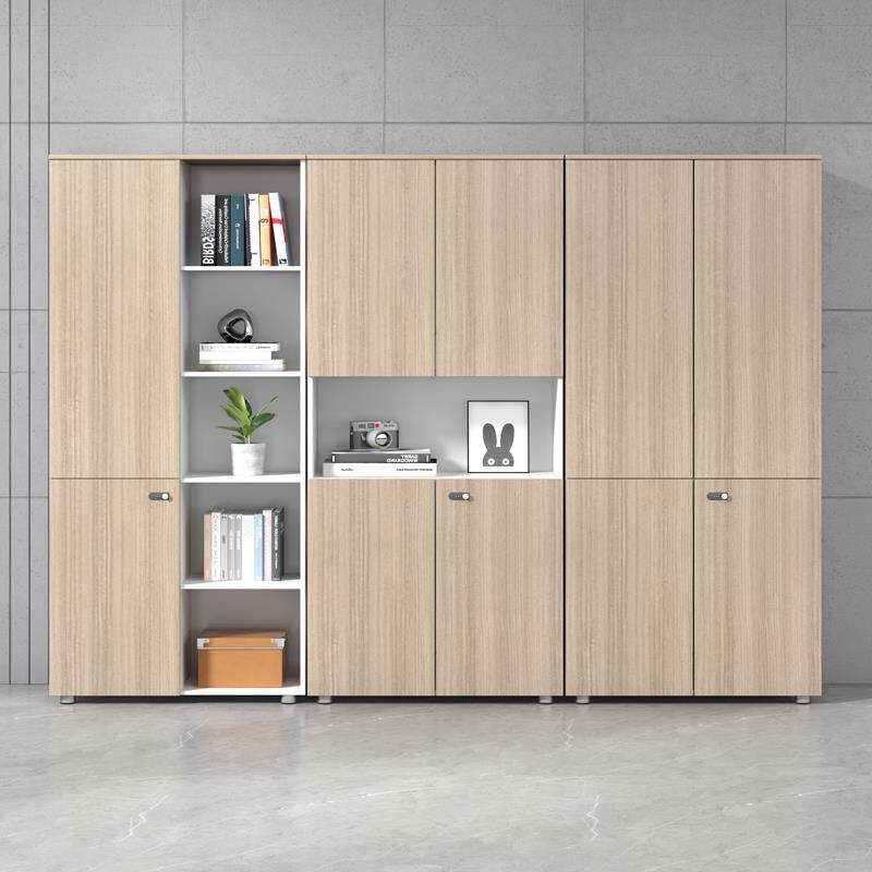 办公家具木质文件柜书柜组合板式资料档案柜老板室背景文件柜子