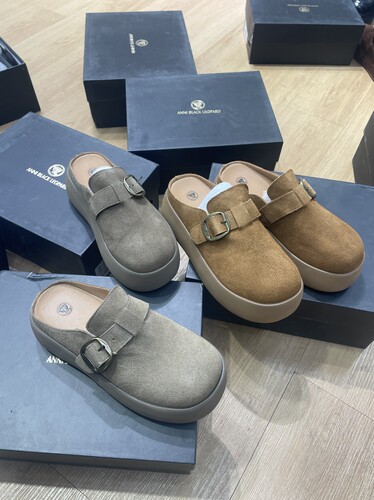 实拍商场同款勃肯鞋女2025春夏新款复古软底增高单鞋勃肯半包厚底