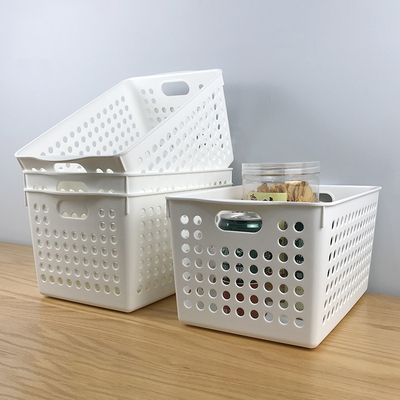 日式收纳篮小号 网红洞洞篮浴室桌面收纳筐塑料厨柜杂物置物篮子