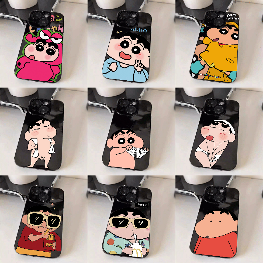 新款高颜值高级趣味搞怪卡通可爱蜡笔小新适用苹果16软壳15promax手机壳苹果14/13软12全包xr/7/8P全包xs外壳