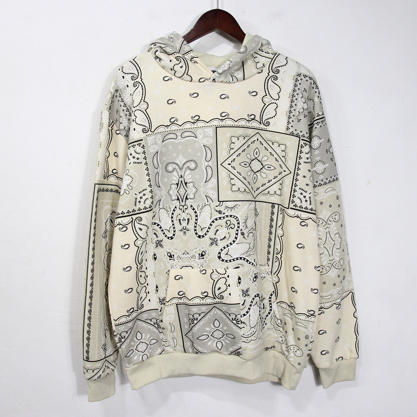 美国单印花连帽加绒卫衣~外贸男子秋冬季加厚保暖时尚款帽衫