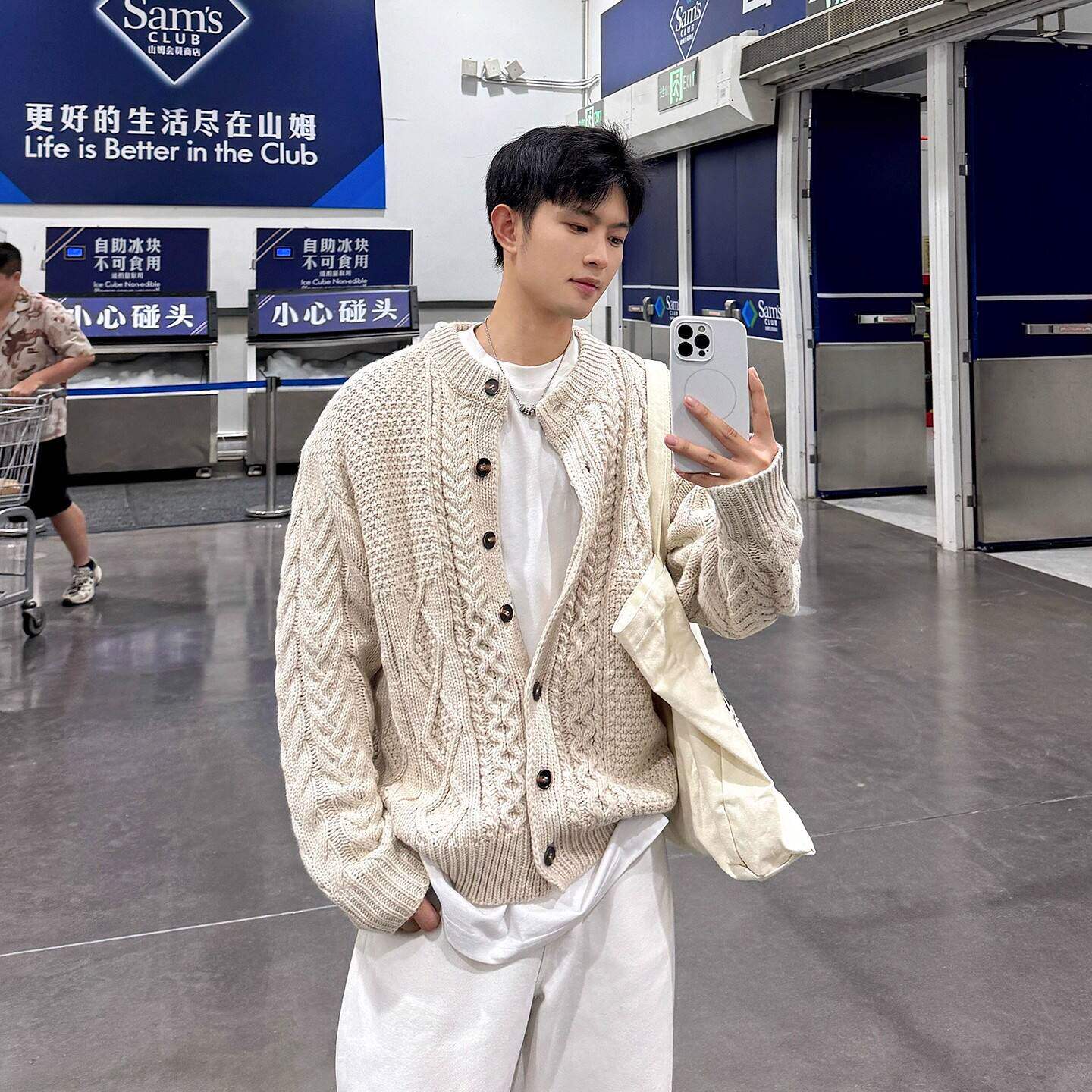 新款秋冬季日系复古麻花毛衣男女生学院风针织开衫宽松慵懒上衣潮