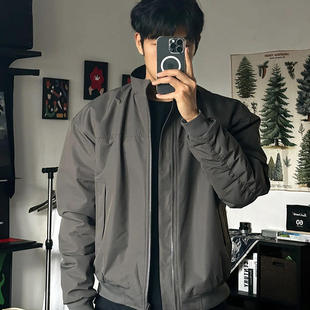 美式教练夹克男款春秋季立领机车棒球服短款三防飞行员休闲外套潮