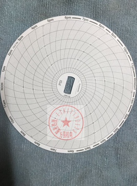 压力仪表记录纸圆盘NO.5761 24H500PSI 保压纸0-150PSI可定制