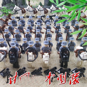乐高拼装积木军事小人仔二战部队士兵人八路军日军男孩子玩具