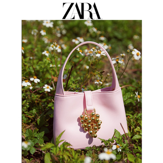 ZAR4女包葡萄串珠水桶包小众设计包包女2022高级感手提单肩斜挎包