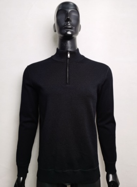 2026秋冬 男士半拉链加绒套头针织衫毛衣180+185码数打底衫毛衫