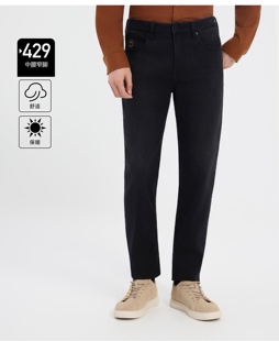 2025冬 利牌25DNZ30201男士中腰窄脚牛仔裤厚款威化牛仔长裤