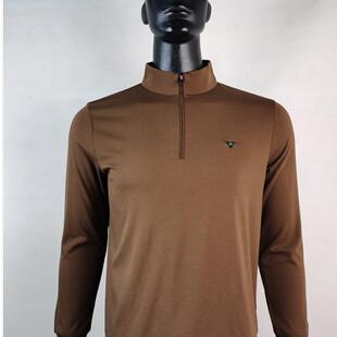 190 体恤T恤185 2024春秋狼牌111D50601456商务净色合体版 拉链长袖